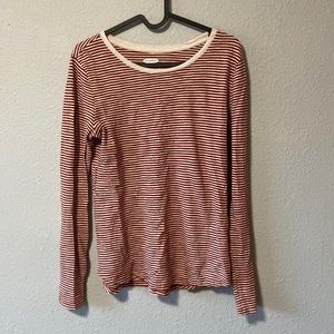 Red and White Striped Old Navy Long Sleeve Shirt size XS